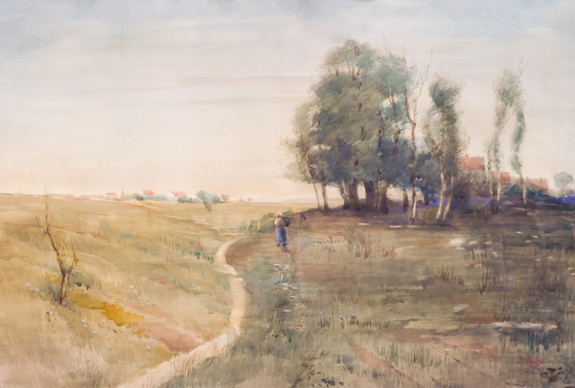 Appraisal: Dolores Lietze th Cent American ''Pastoral Landscape'' Watercolor on Paper