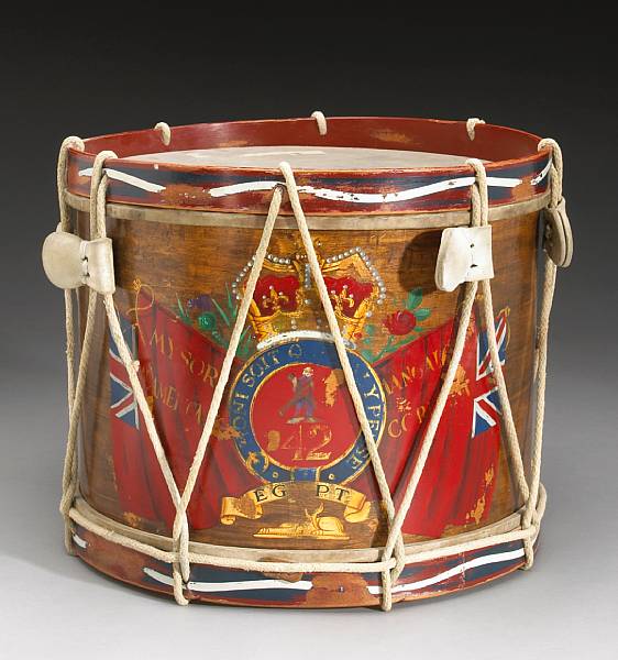 Appraisal: A rare Georgian regimental drum of the nd Highlanderscirca -