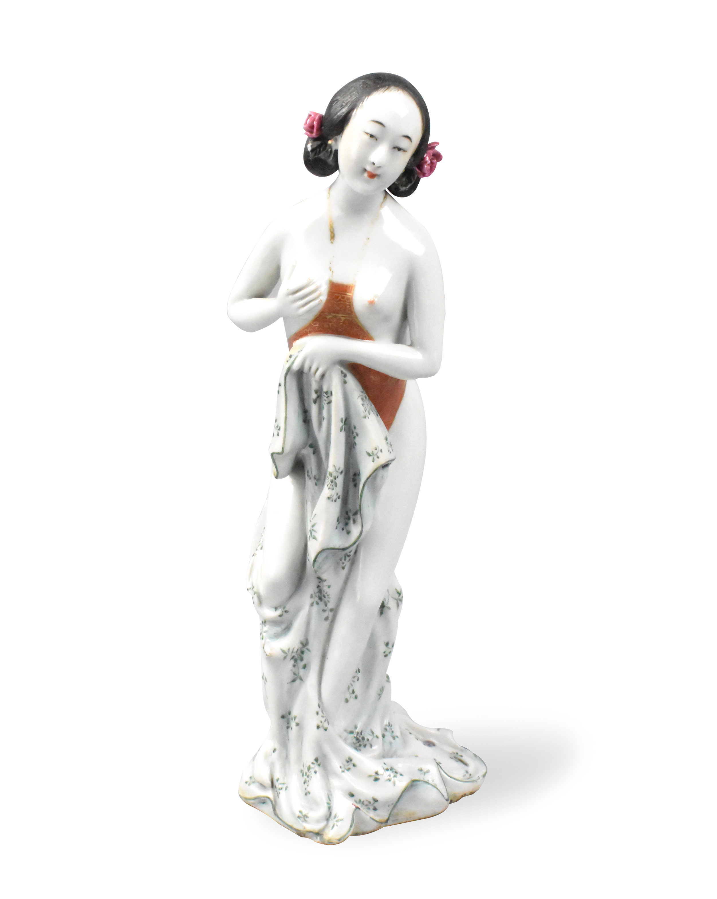 Appraisal: A Chinese famille rose erotic porcelain figure dating from the