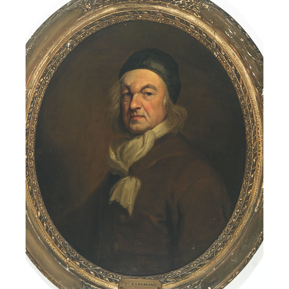 Appraisal: After Sir Godfrey Kneller - British MONSR ST EVREMOND Oil