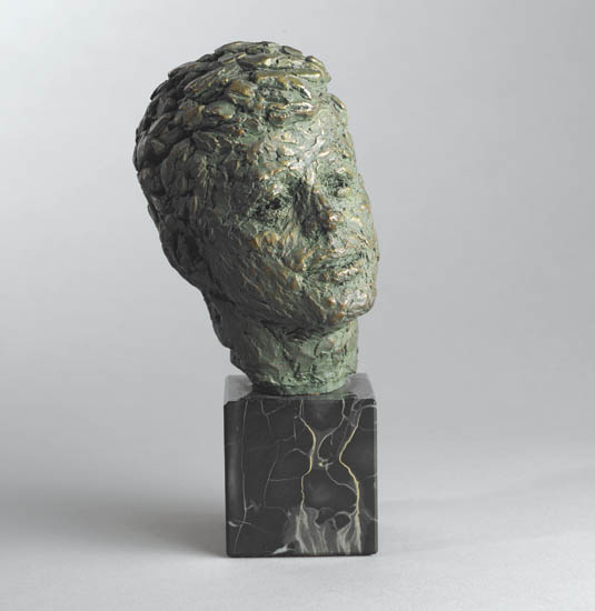 Appraisal: ROBERT BERKS John F Kennedy Heroic Head Bronze mm inches