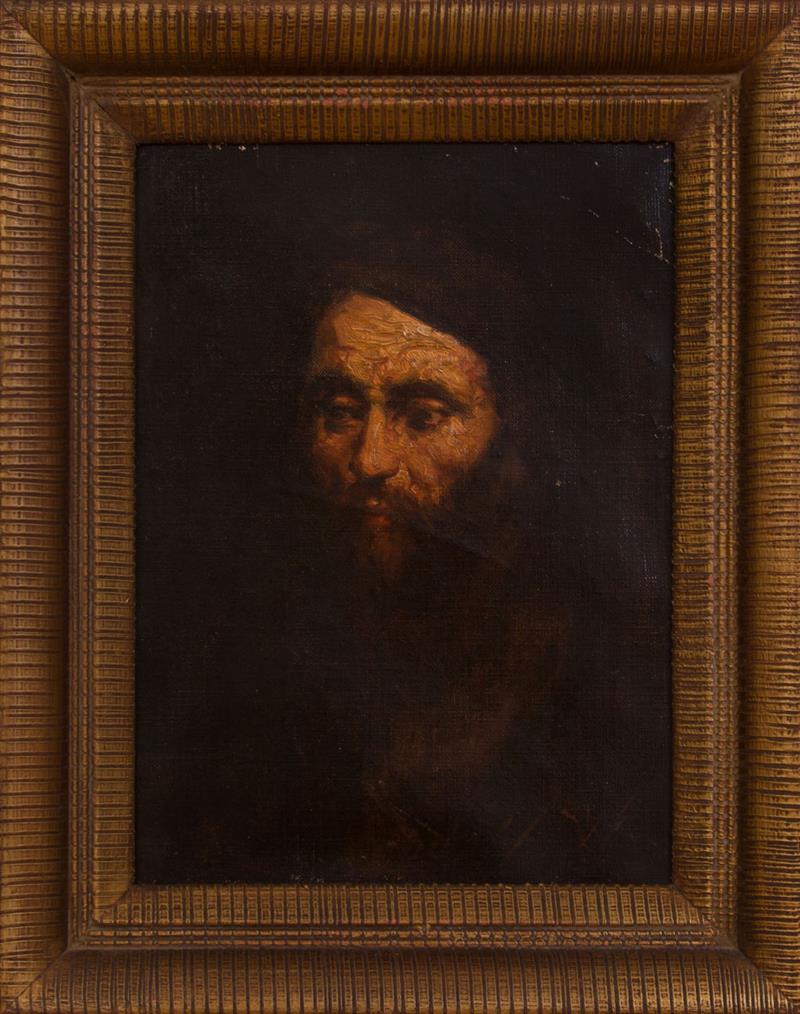 Appraisal: European School Portrait of a Man Oil on canvas signed