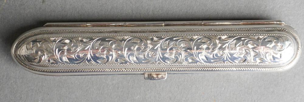 Appraisal: -SILVER HAND CHASED CIGAR HOLDER WITH BOX OZT -Silver Hand