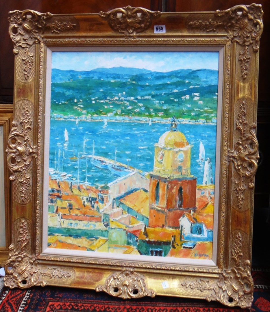 Appraisal: William Foreman b St Tropez oil on canvas cm x