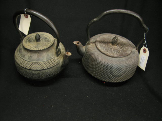 Appraisal: Japanese Tetsubin Iron Kettles