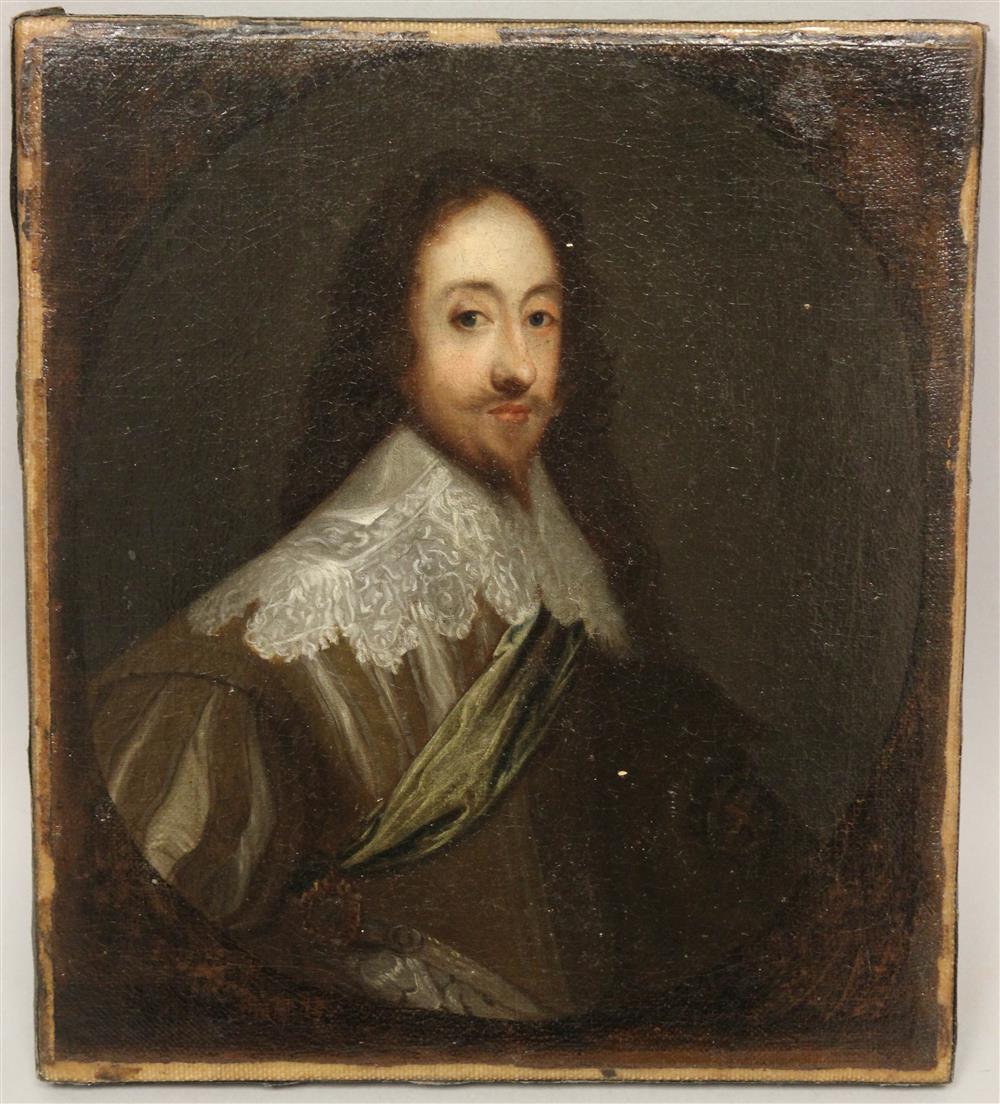 Appraisal: CIRCLE OF ANTHONY VAN DYCK FLEMISH - CHARLES I Oil