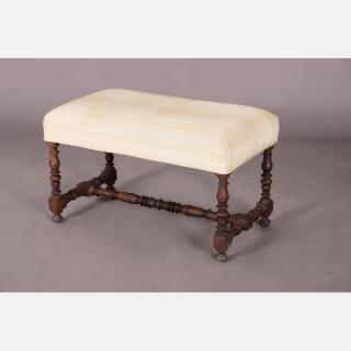 Appraisal: A Charles II Style Mahogany Bench th Century H W