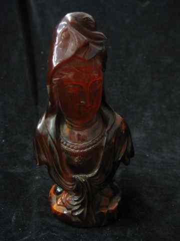 Appraisal: Oriental Amber Figurine of a Goddess '' tall