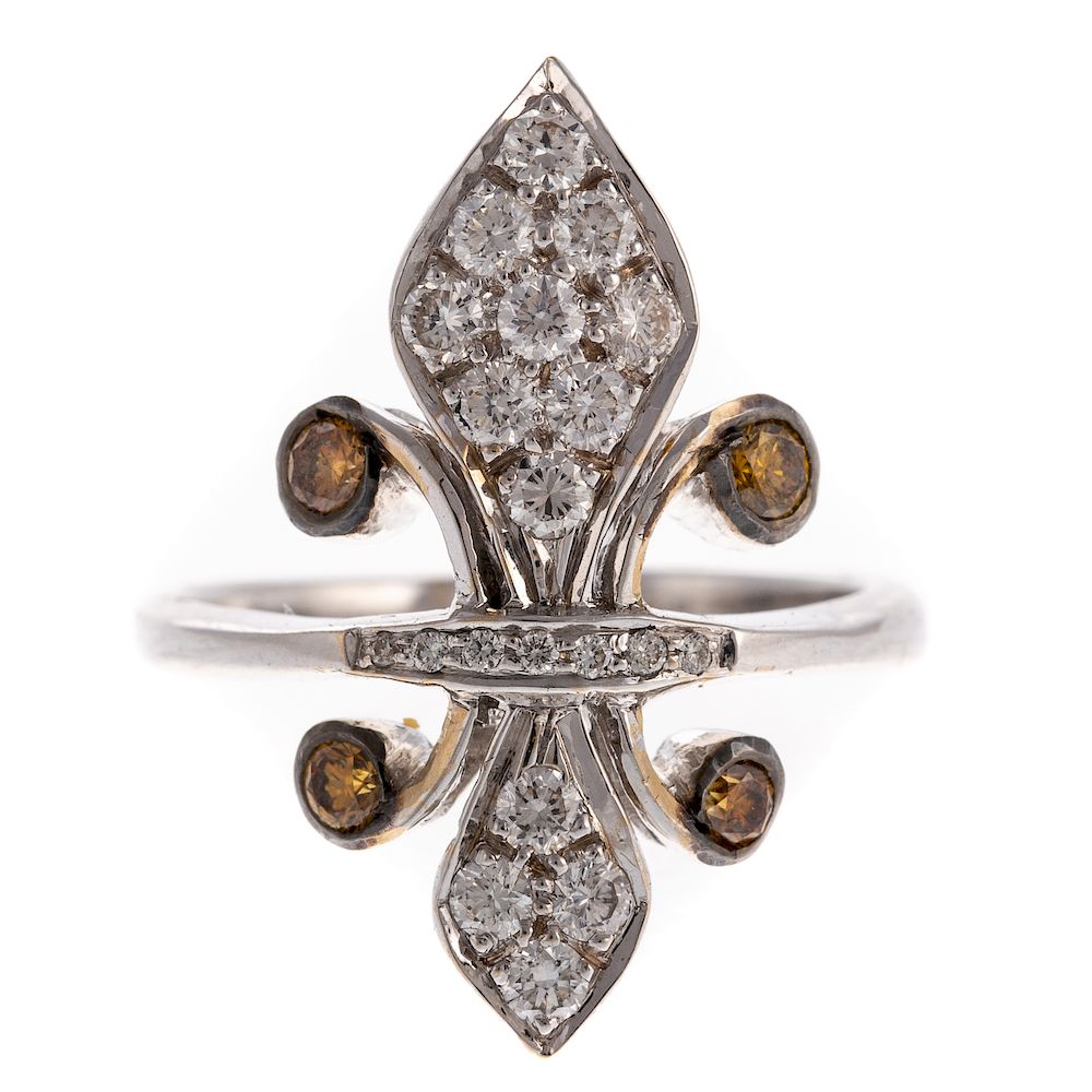 Appraisal: A Ladies Fleur de Lis Diamond Ring in K K