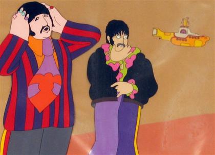 Appraisal: piece Original Animation Cel The Beatles Yellow Submarine x inches