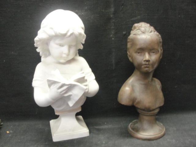 Appraisal: Busts Parian and Terracotta after Houdon The parian is signed