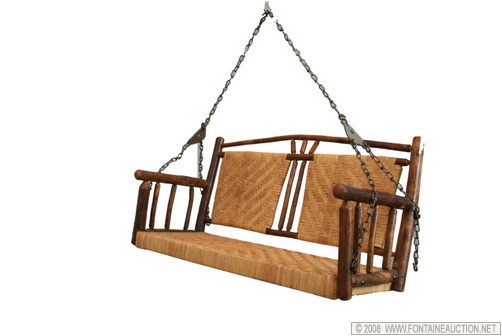 Appraisal: JASPER HICKORY CO PORCH SWING W x H x D