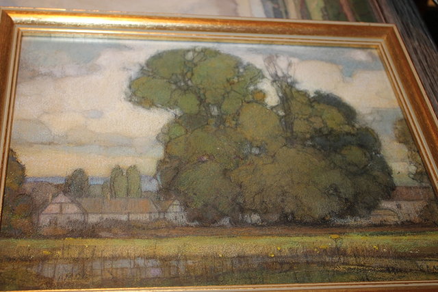 Appraisal: Bernard ArnoldLandscape near Northfield Worcestershire oils signed cm x cm