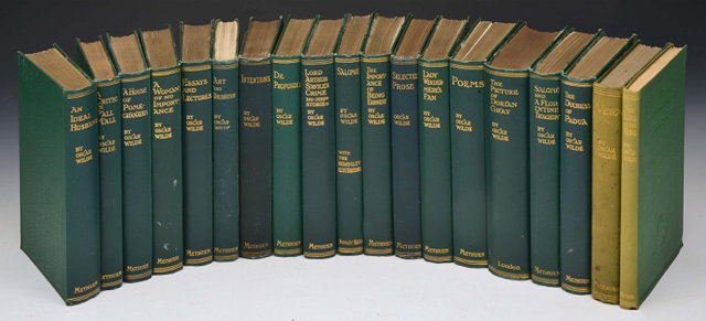 Appraisal: WILDE Oscar A Collection of volumes Methuen - vo green