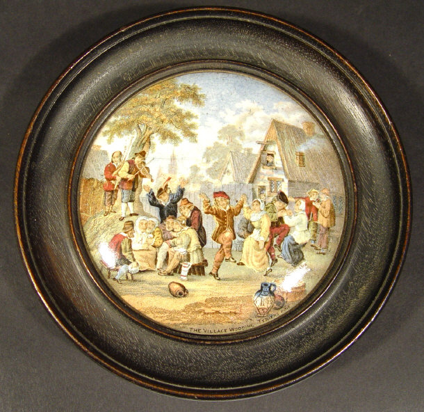 Appraisal: Victorian Prattware pot lid printed in colours with 'the Village