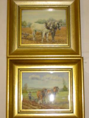 Appraisal: DAPHNE LEE Ploughing Match West Dean Sussex signed on ivorine