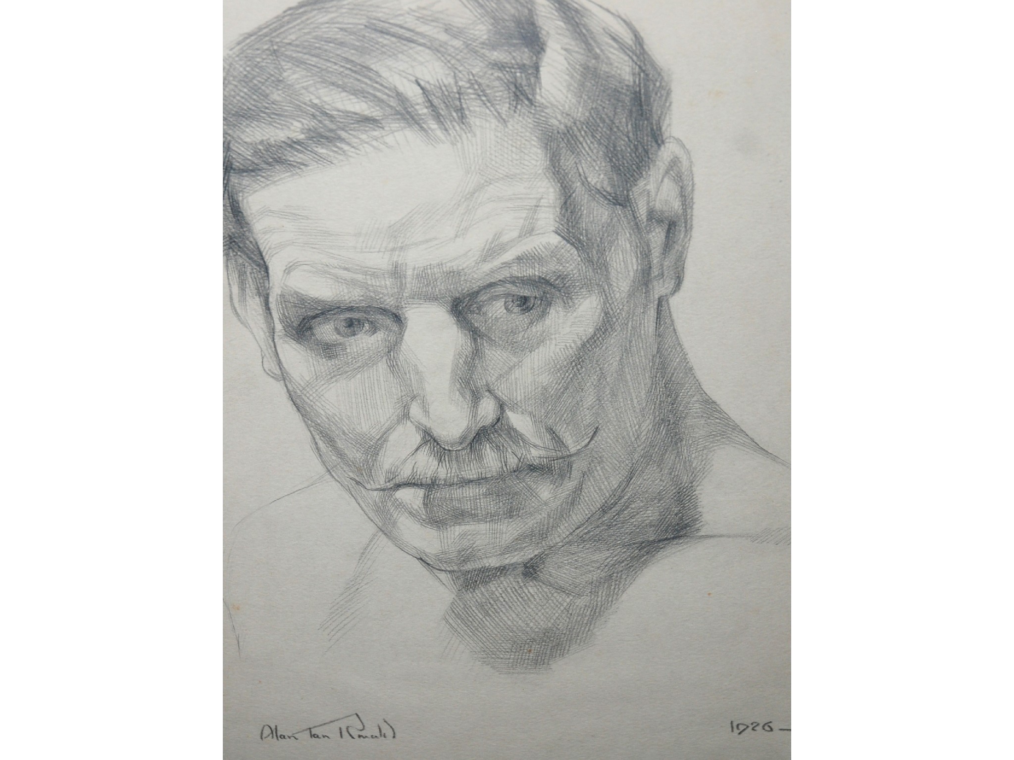 Appraisal: ALAN IAN RONALD Study of a Head signed and dated