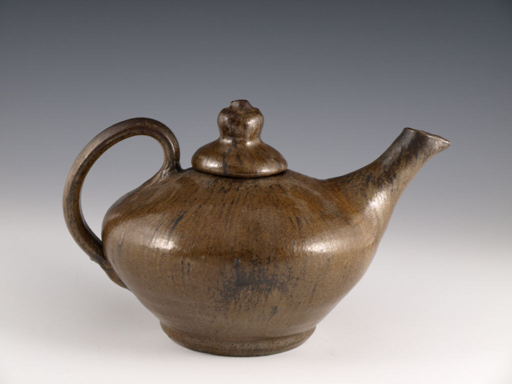 Appraisal: NC Pottery A R Cole Teapot molasses glaze of a