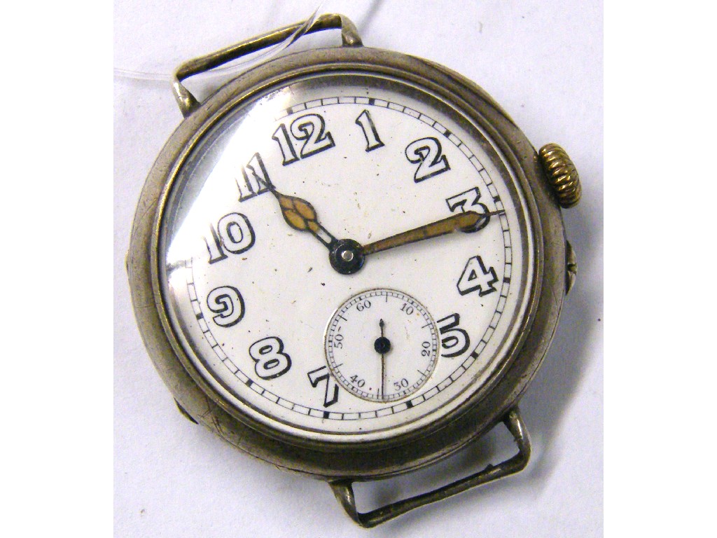 Appraisal: IWC early silver gentleman's wire lug wristwatch import marks for