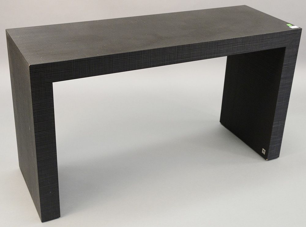 Appraisal: Armani Casa wood carved desk in ebony finish top x