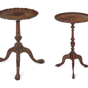 Appraisal: A George III Style Mahogany Tripod Table th Century together