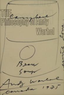 Appraisal: WARHOL Andy The Philosophy of Andy Warhol Signed Title Page