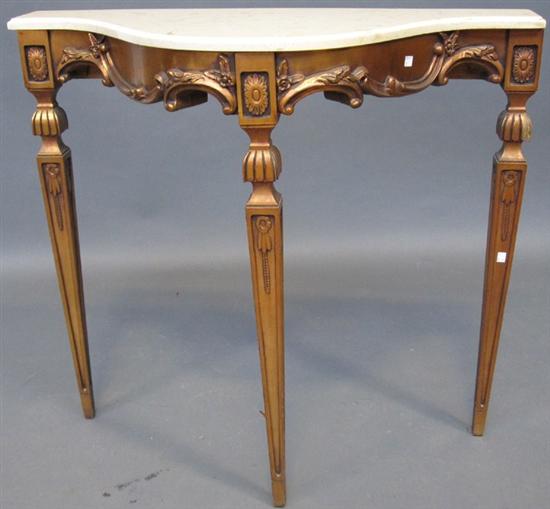 Appraisal: CONSOLE A directoire style gilt wood console table with faux