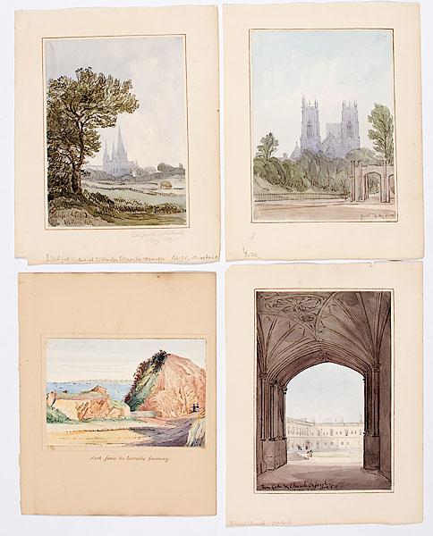 Appraisal: COLLECTION OF TH CENTURY WATERCOLORS lot of eight watercolors on