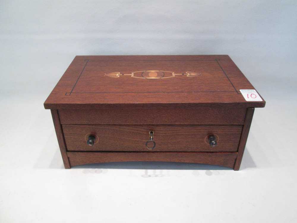 Appraisal: STICKLEY OAK HARVEY ELLIS JEWELRY BOX L J G Stickley