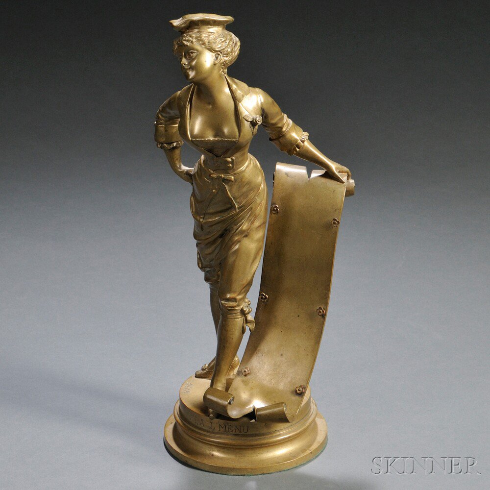 Appraisal: Attributed to Friedrich Beer German - V'La L'Menu the bronze