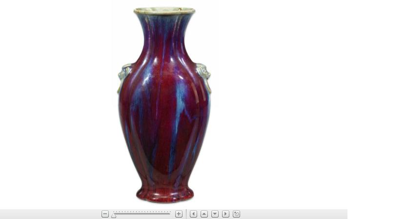 Appraisal: Large Chinese flambe glazed molded porcelain vase th century