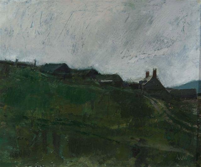 Appraisal: CIRCLE OF KYFFIN WILLIAMS - - Hill side with farm