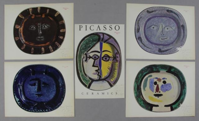 Appraisal: PICASSO Pablo Set of Signed Images of CeramicWork Each color