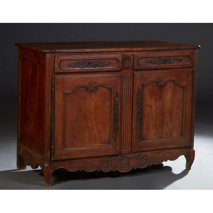 Appraisal: French Provincial Louis XV Style Carved Cherry Sideboard th c