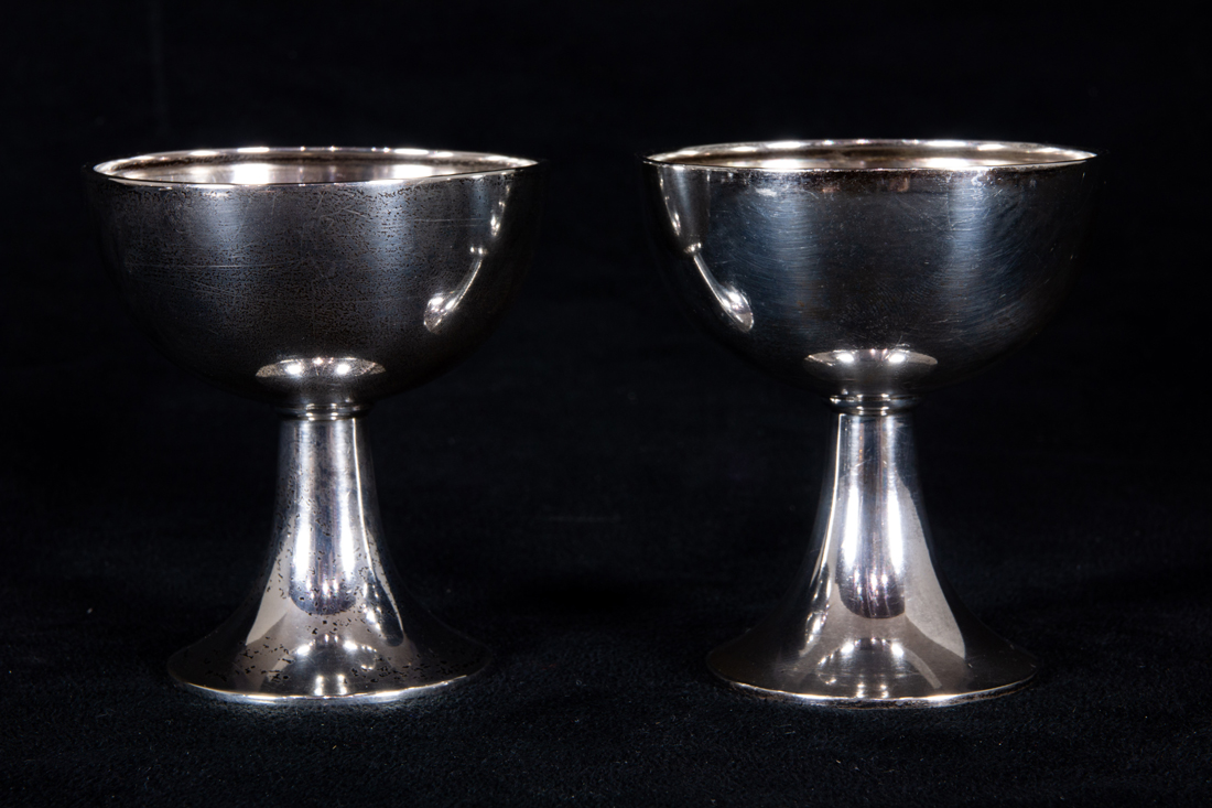 Appraisal: PAIR FINNISH SILVER FOOTED BOWLS Pair Finnish silver footed bowls