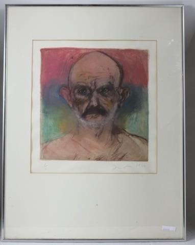 Appraisal: JIM DINE BORN HAND COLORED ETCHING POSSIBLY A SELF PORTRAIT