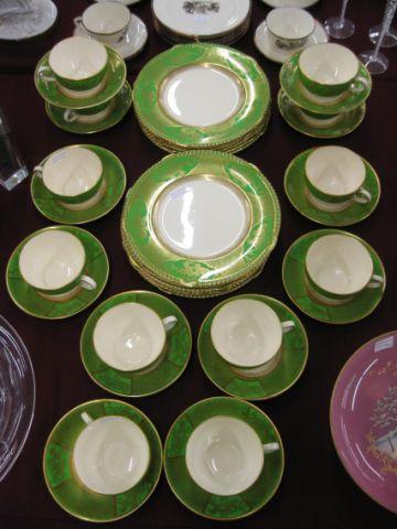 Appraisal: pcs English Soho Pottery Luncheon Set - plates cups and