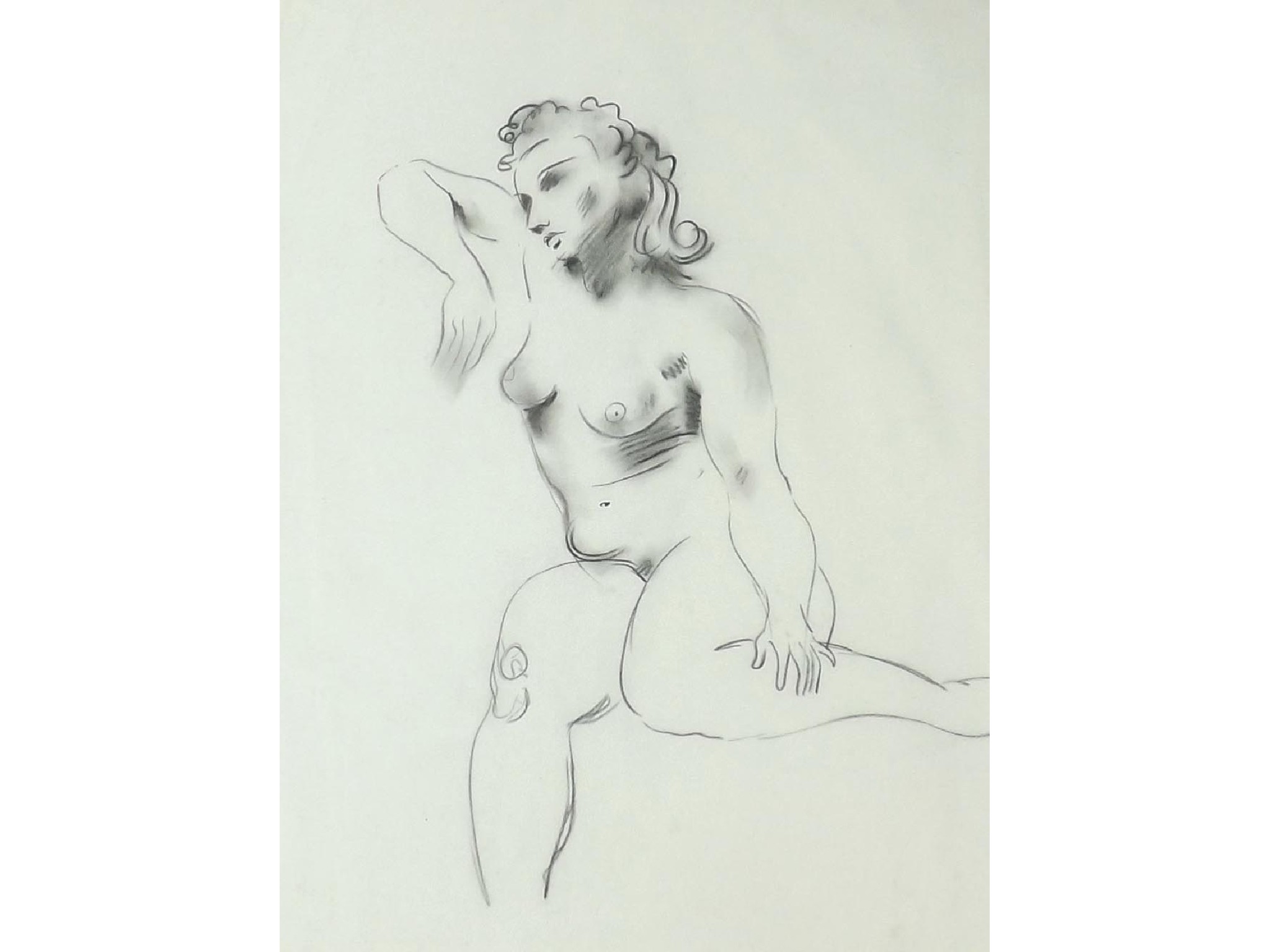 Appraisal: Georg Mayer-Marton - - figural study of a seated female