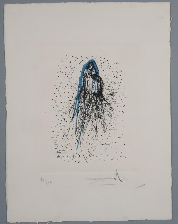 Appraisal: Original signed limited edition etching by Salvador Dali Spanish -