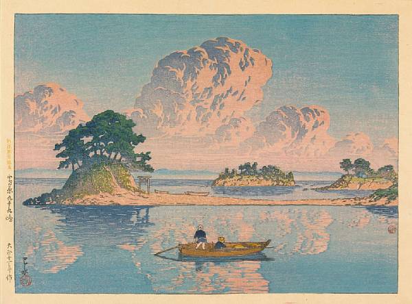 Appraisal: Kawase Hasui - Three modern prints From the series Nihon