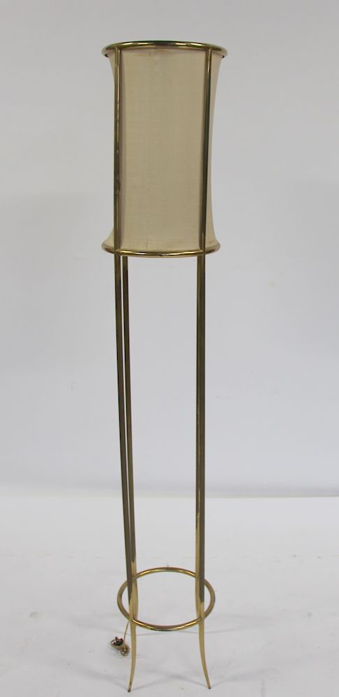 Appraisal: MIDCENTURY Robsjohn Gibbings Brass Hansen Floor Lamp Unmarked Heavy quality