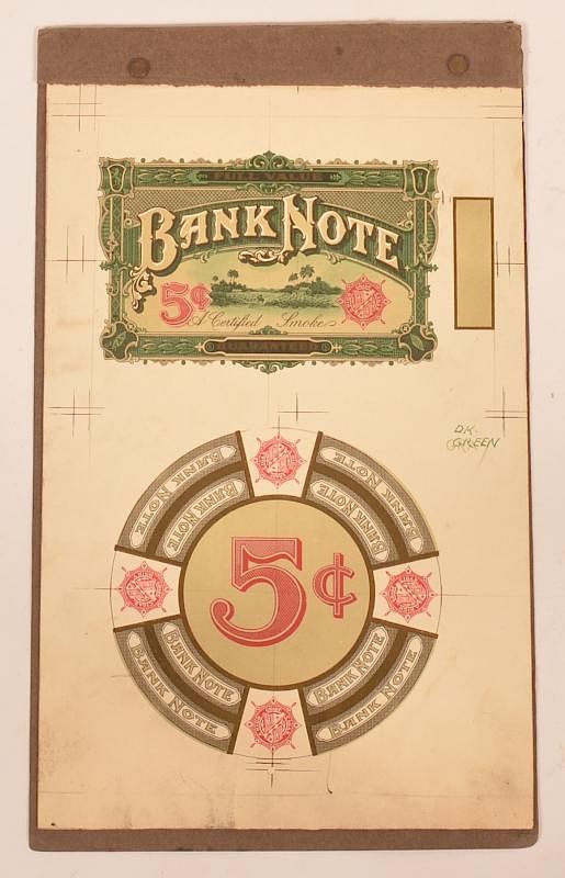 Appraisal: Rare complete set of original paper color proofs for Bank