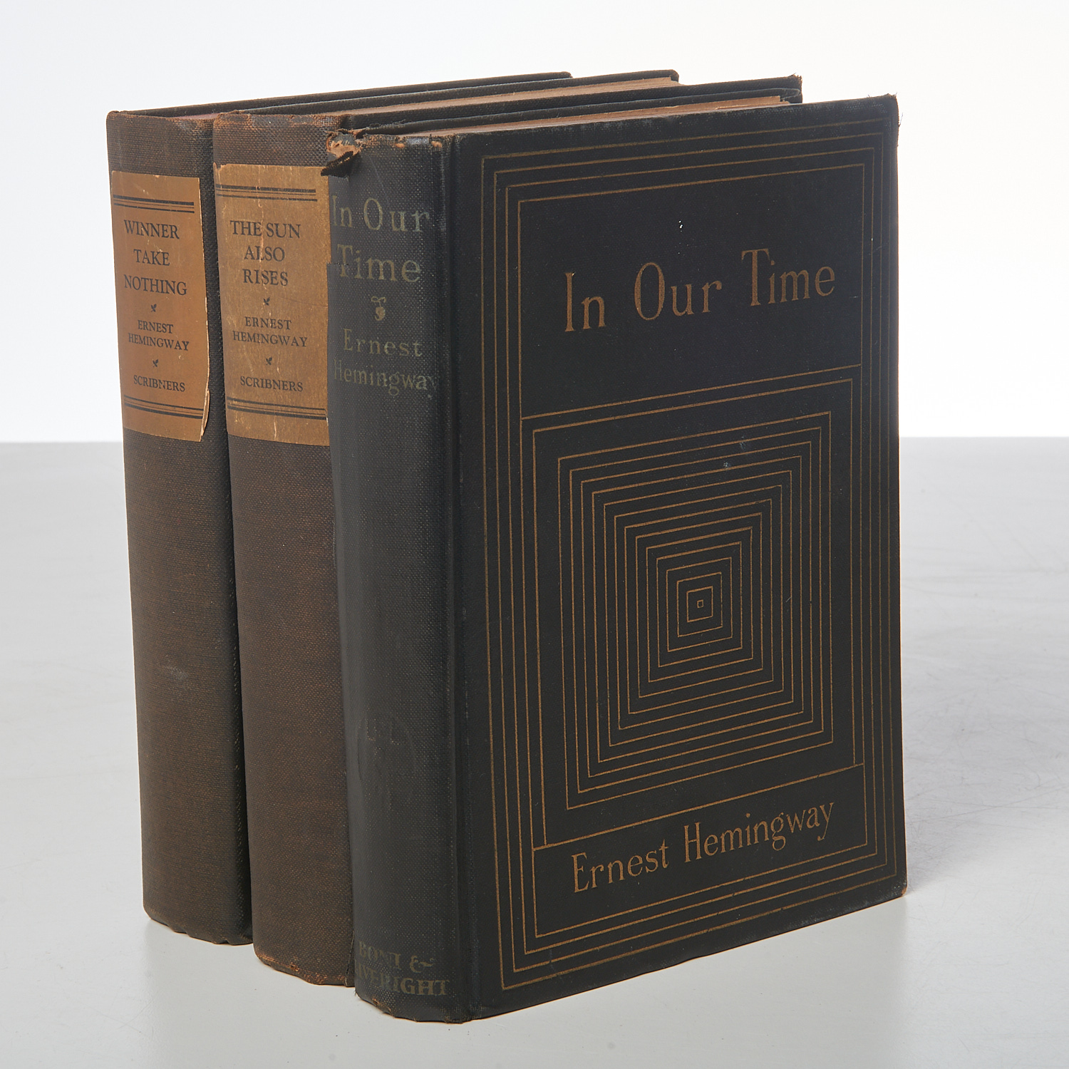 Appraisal: BOOKS VOLS HEMINGWAY - Ernest Hemingway early hardcover volumes In