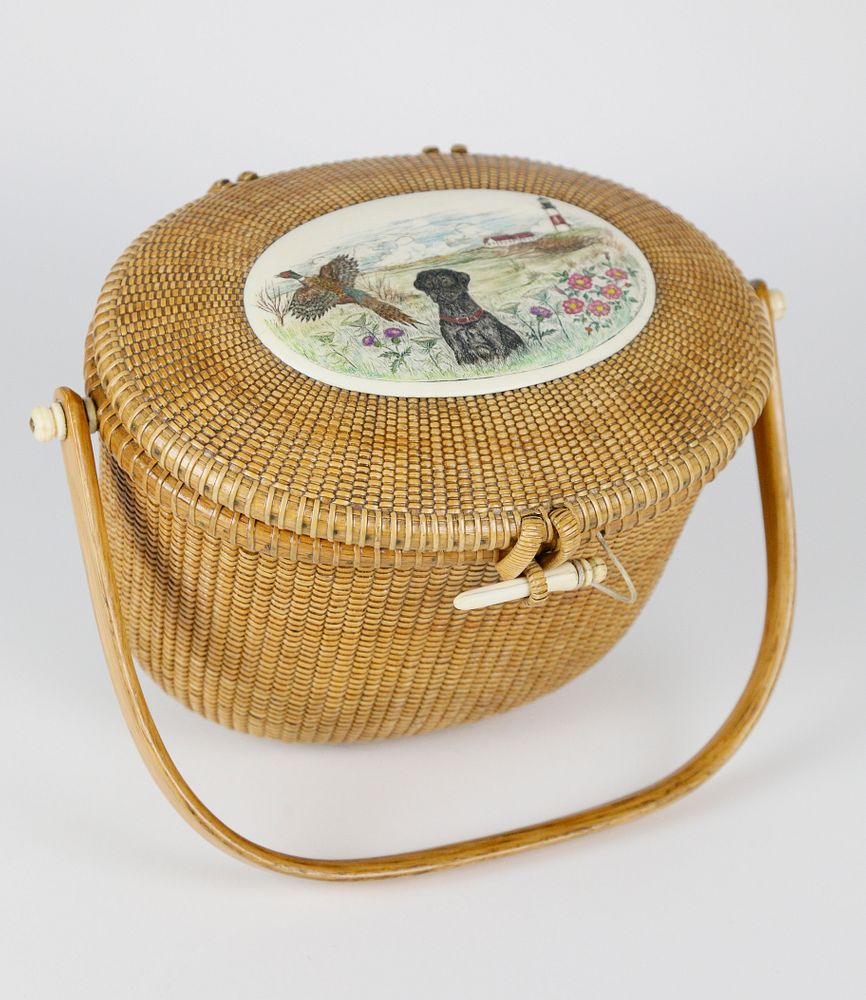 Appraisal: Michael Kane Oval Friendship Basket Michael Kane Oval Friendship Basket