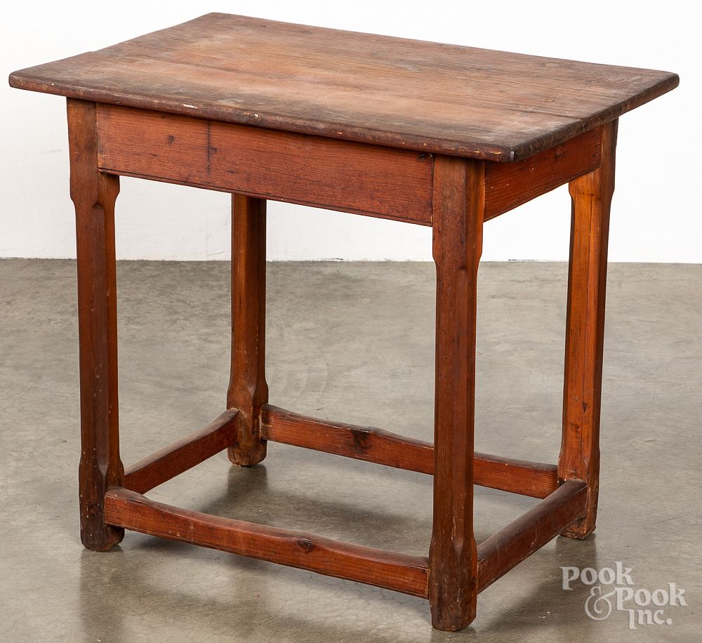 Appraisal: Country pine work table ca Country pine work table ca