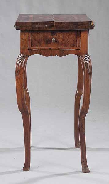 Appraisal: An Antique Italian or Portuguese Rococo Inlaid Walnut Side Table