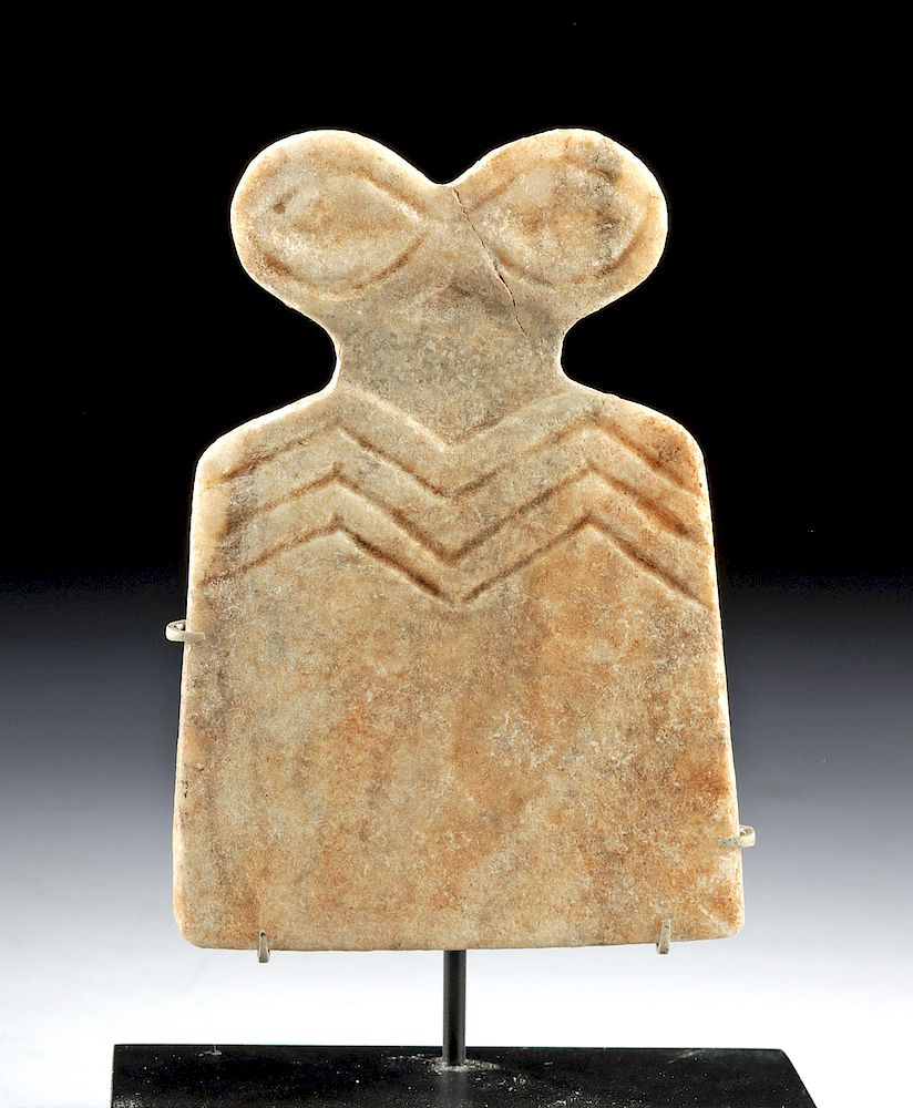 Appraisal: Tell Brak Alabaster Eye Idol Ancient Near East northeastern Syria