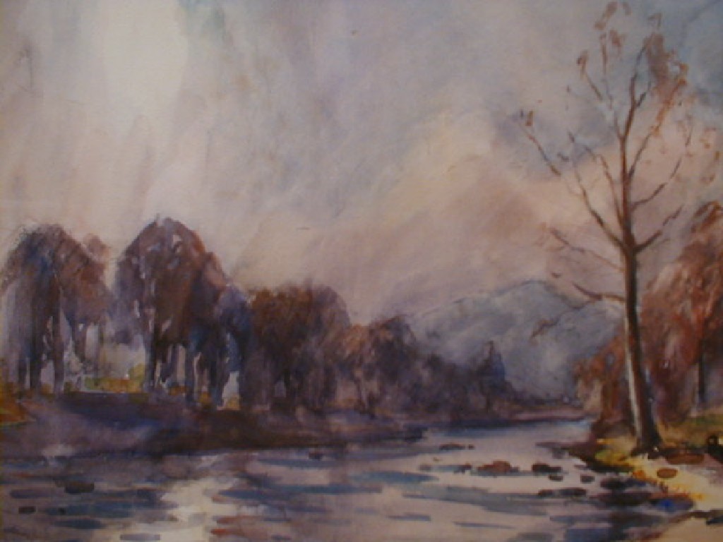 Appraisal: John Kingsley Maxton Subject Three Scottish views The river Teith