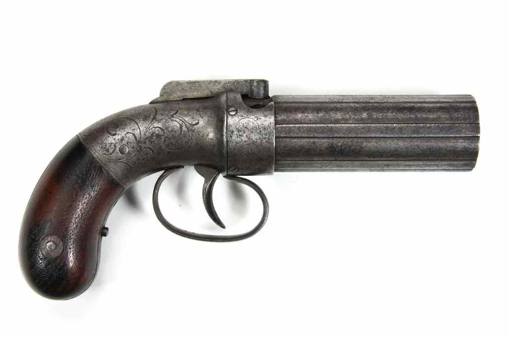 Appraisal: PEPPERBOX PISTOL - Allen Thurber Worcester Production Bar Hammer Pepperbox