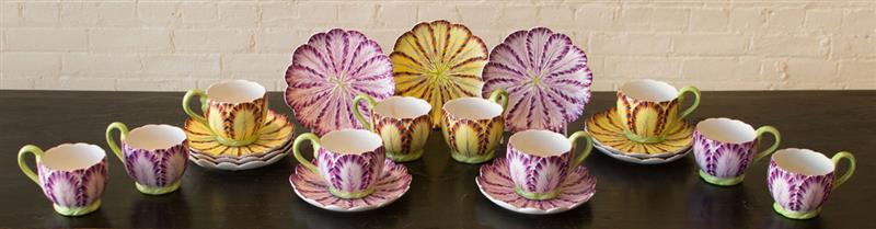 Appraisal: SET OF EIGHT MOTTAHEDEH TULIP-FORM CUPS AND TEN SAUCERS Comprising